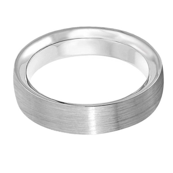 Slim Flat Sandpaper Wedding Ring Sale