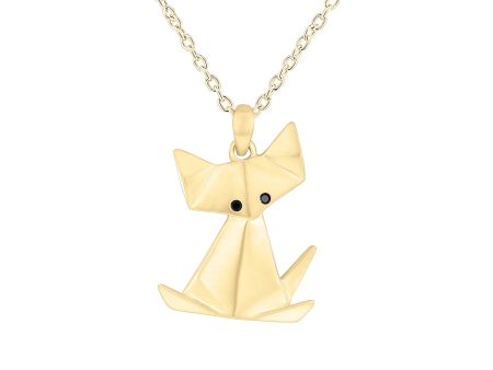 Origami Cat Diamond Necklace Online