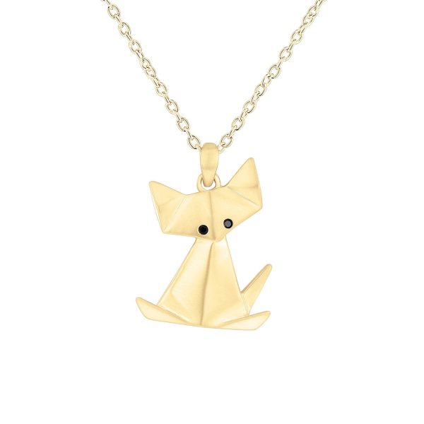 Origami Cat Diamond Necklace Online