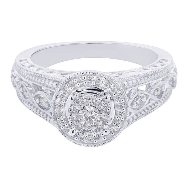 Regal Vintage Halo Ready for Love Diamond Bridal Set Sale