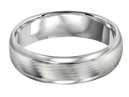 Ridged Finish 6mm Wedding Ring For Sale