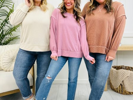 REG CURVY Simple Charm Long Sleeve Top- Multiple Colors! For Discount