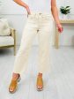 Judy Blue Cream of The Crop Cropped Wide Leg Jeans For Cheap