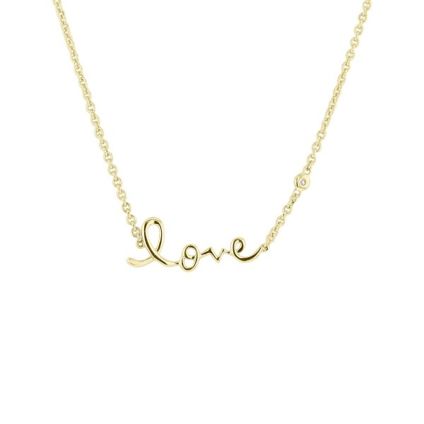 Petite Love Chain Diamond Necklace For Cheap