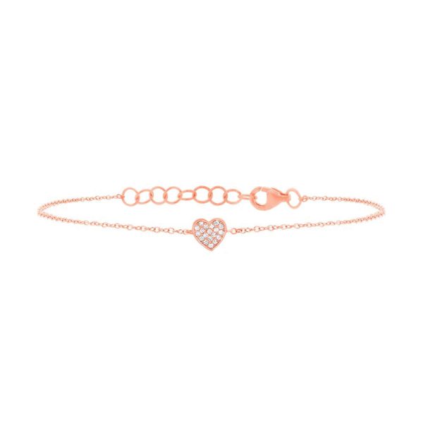 Sparkling Heart Diamond Bracelet Discount