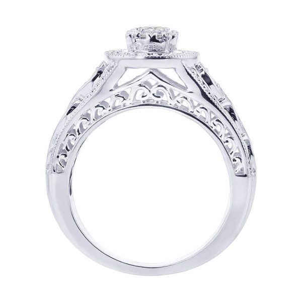 Regal Vintage Halo Ready for Love Diamond Bridal Set Sale