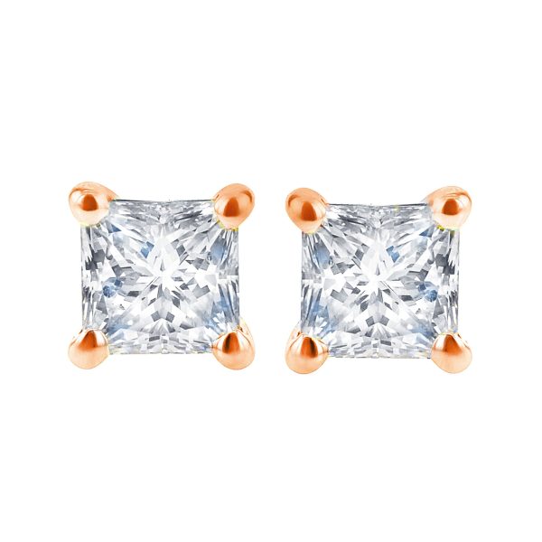 Exclusive Princess Diamond Stud Earrings 1 4ct For Cheap