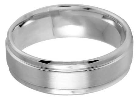 Classic Step Edge 7mm Wedding Ring For Sale