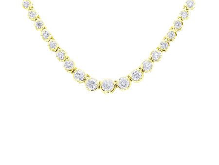 Miracle Diamond Tennis Necklace 3 1 2ct For Sale