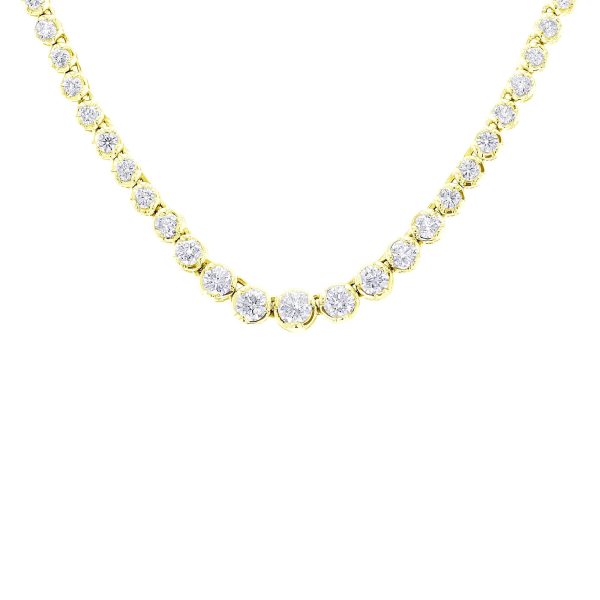 Miracle Diamond Tennis Necklace 3 1 2ct For Sale