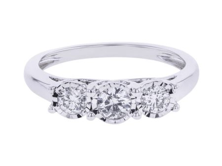 Classic Mirage Three Stone Ready For Love Diamond Engagement Ring 1 2 CT Online now