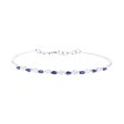 Sunila Sapphire and Diamond Bangle Bracelet Discount