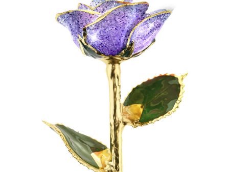 Periwinkle 24kt Gold Dipped Rose Cheap