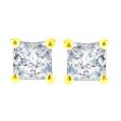 Exclusive Princess Diamond Stud Earrings 1 2ct on Sale