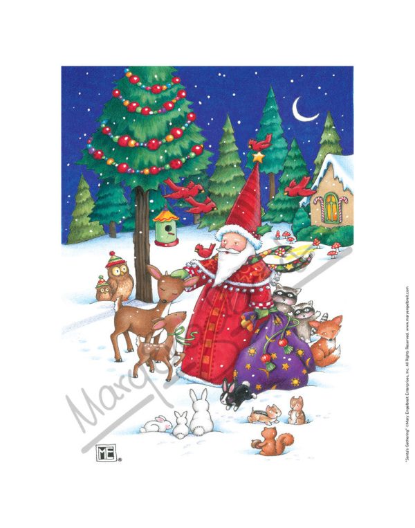 Santa s Gathering Fine Art Print For Sale