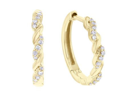 Meadow Diamond Hoop Earrings Cheap