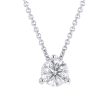 Naked Solitaire Diamond Necklace 1 2ct Fashion