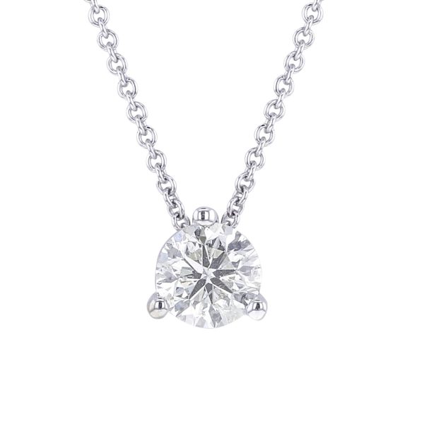 Naked Solitaire Diamond Necklace 1 2ct Fashion