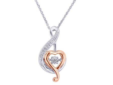 Silver Love Note Diamond Necklace Online Hot Sale