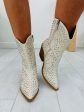 Never Too Much Sparkle Boots In Ivory Fashion