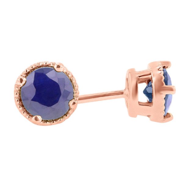 Ellie Blue Sapphire Stud Earrings 5 8ct Sale