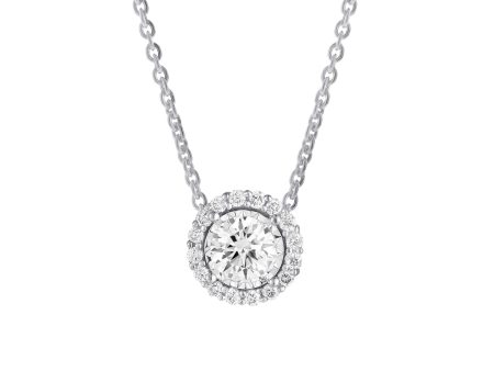 Mirage Halo Diamond Necklace 1 4ct Fashion