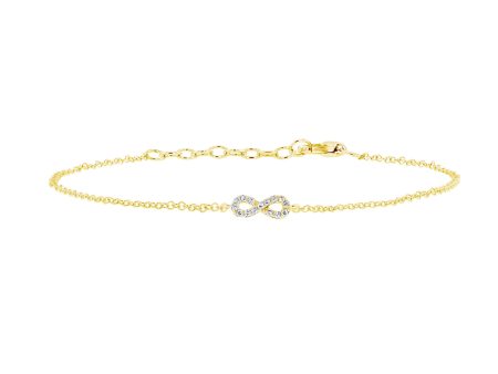 Petite Infinity Chain Diamond Bracelet Cheap