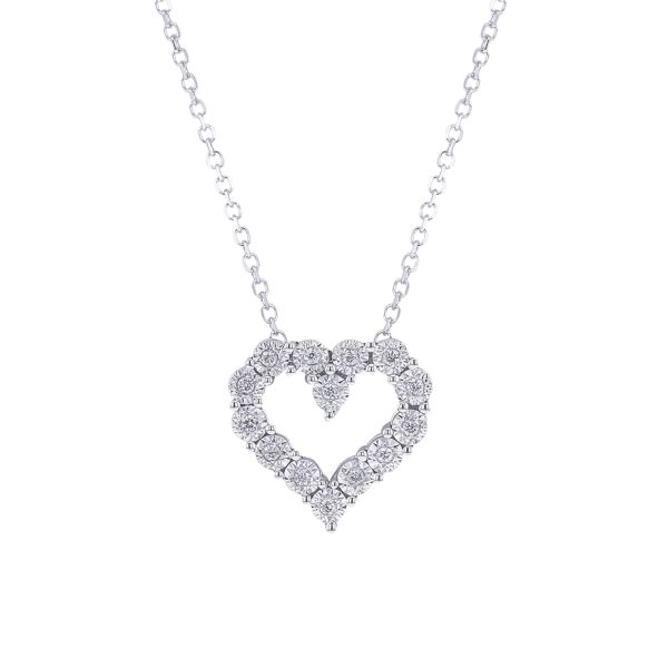 Mirage Heart Diamond Necklace - 1 20ct Supply