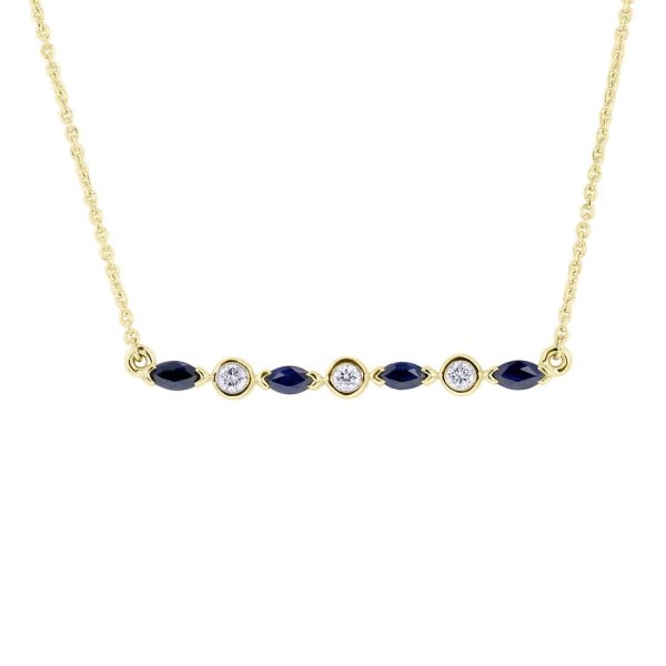 Sunila Sapphire and Diamond Necklace For Cheap