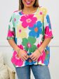 REG CURVY Retro Petals Top Discount