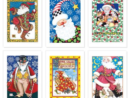 Christmas Santas Postcards, series 2 For Sale