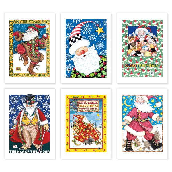 Christmas Santas Postcards, series 2 For Sale