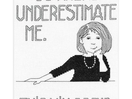 Underestimate Me Counted Cross Stitch Leaflet on Sale