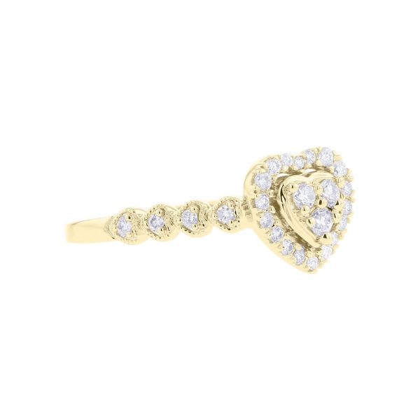 Mila Heart Diamond Ring Hot on Sale