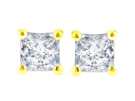 Exclusive Princess Diamond Stud Earrings 1 4ct For Cheap