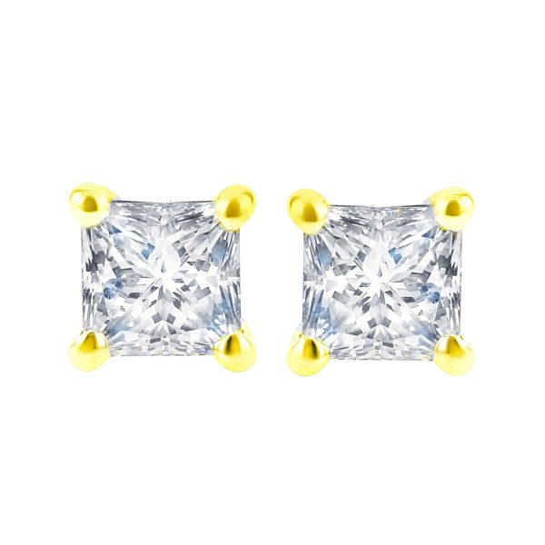 Exclusive Princess Diamond Stud Earrings 1 4ct For Cheap