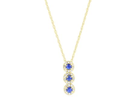 Aoki Sapphire and Diamond Necklace For Cheap