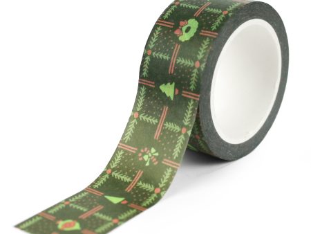 Fir Branch Dark Green Washi Tape on Sale