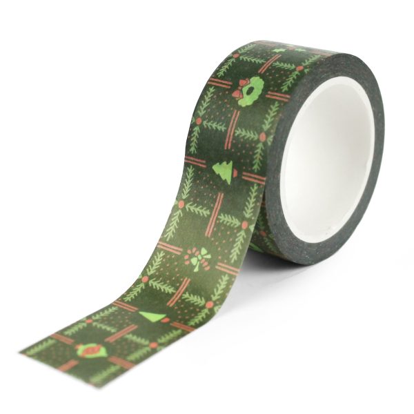 Fir Branch Dark Green Washi Tape on Sale