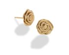 Rose Stud Earring 14K Yellow Gold- large Online Hot Sale