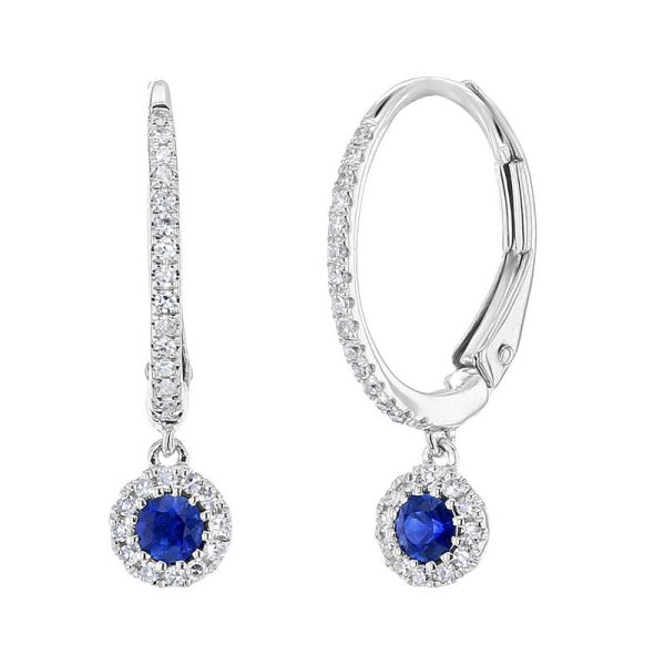 Simply Sapphire Diamond Earrings For Discount