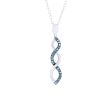 Silver Infinity Blue Diamond Necklace Online