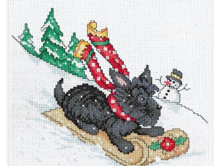 Sledding Scottie Counted Cross Stitch Leaflet Online Sale