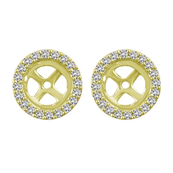 Classic Round Diamond Stud Jackets 1 4ct Hot on Sale