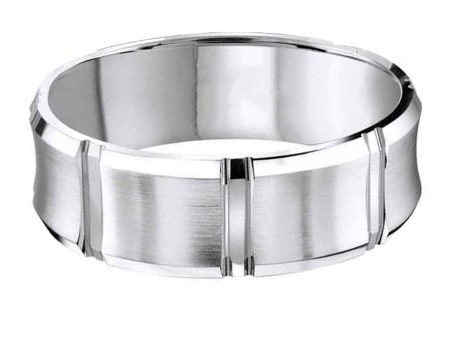 Concave Block 7mm Wedding Ring Online Sale