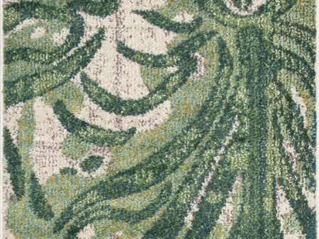 Abstract Floral Rug | Green Online