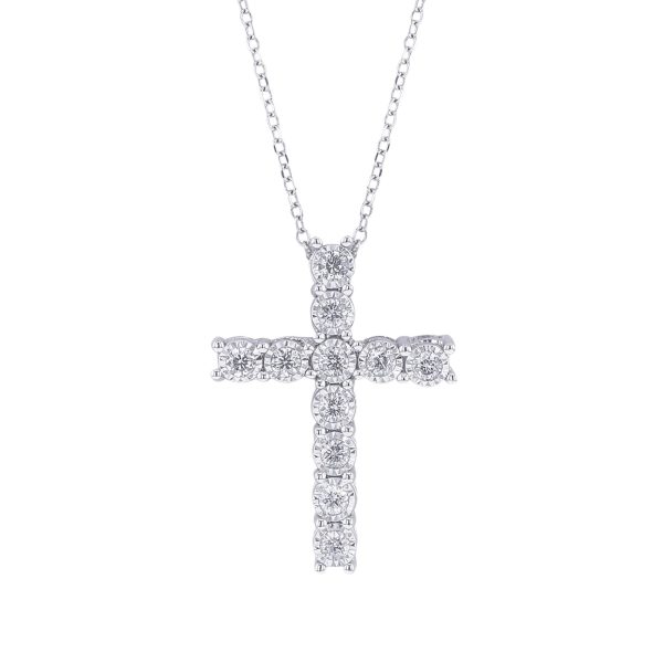 Mirage Diamond Cross Necklace 1 2CT Online Hot Sale