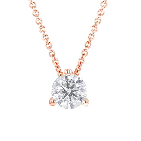 Naked Solitaire Diamond Necklace 1 2ct Fashion