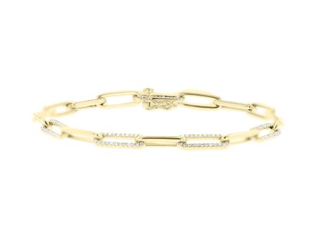 Shaula Paper Clip Pave Diamond Link Bracelet Online now