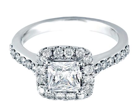 Carly Princess Halo 1ct Ready for Love Diamond Engagement Ring Fashion